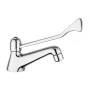 Miscelatore lavabo in ottone cromato con leva clinica linea Cigno