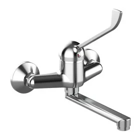 Miscelatore lavello a muro in ottone cromato con leva clinica linea Ten Tiemme