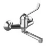 Miscelatore lavello a muro in ottone cromato con leva clinica linea Ten Tiemme