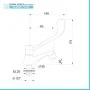 Scheda tecnica Rubinetto lavabo in ottone cromato con leva clinica 