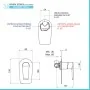 Scheda tecnica Miscelatore a incasso doccia in ottone cromato monocomando linea Armonia