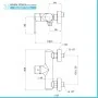 Scheda tecnica Miscelatore vasca esterno in ottone cromato linea Armonia