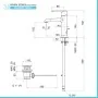 Scheda tecnica Set miscelatori lavabo e bidet in ottone cromato monocomando linea Armonia