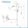 Scheda tecnica Set miscelatori lavabo alto e bidet in ottone cromato monocomando linea Armonia
