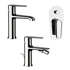 Set miscelatori incasso doccia con deviatore lavabo e bidet in ottone cromato linea Armonia