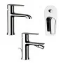 Set miscelatori incasso doccia con deviatore lavabo e bidet in ottone cromato linea Armonia