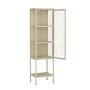Colonna multiuso 42x160h cm in metallo beige con anta in vetro Jungle - aperta