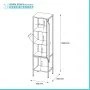 Scheda tecnica Colonna multiuso 42x160h cm in metallo beige con anta in vetro Jungle
