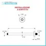 Scheda tecnica Set doccia tondo braccio verticale 30 cm e soffione 20cm cromo