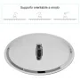 Set doccia con miscelatore braccio verticale 30 cm e soffione 25cm cromo design tondo