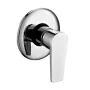 Set doccia con miscelatore braccio verticale 30 cm e soffione 25cm cromo design tondo