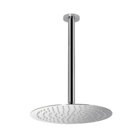 Set doccia tondo braccio verticale 30 cm e soffione acciaio inox 20cm cromo Rubinetterie Mariani