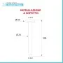Scheda tecnica Set doccia tondo braccio verticale 30 cm e soffione acciaio inox 30cm cromo Rubinetterie Mariani