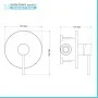 Scheda tecnica Set doccia in ottone con rubinetto doccia a incasso tondo braccio verticale e soffione tondo 20 cm cromo
