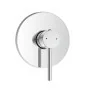 Set doccia in ottone con rubinetto doccia a incasso tondo braccio verticale e soffione tondo 20 cm cromo