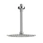 Set doccia in ottone con braccio verticale e soffione tondo 25 cm cromo