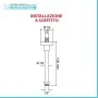 Scheda tecnica Set doccia in ottone con braccio verticale e soffione tondo 25 cm cromo