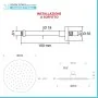 Scheda tecnica Set doccia in ottone con rubinetto doccia a incasso tondo braccio verticale e soffione tondo 20 cm cromo