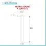 Scheda tecnica Set doccia in ottone con braccio verticale e soffione quadrato 20x20 cm cromo