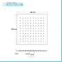 Scheda tecnica Set doccia in ottone con braccio verticale e soffione quadrato 20x20 cm cromo
