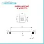 Scheda tecnica Set doccia in ottone con braccio verticale e soffione quadrato 20x20 cm cromo