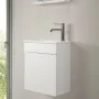 Mobile sospeso salvaspazio 45 cm bianco lucido profondo 25 con specchio Mini 