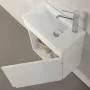 Mobile sospeso salvaspazio 45 cm bianco lucido profondo 25 con specchio Mini 