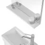 Mobile sospeso salvaspazio 45 cm bianco lucido profondo 25 con specchio Mini 