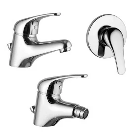 Set rubinetti lavabo bidet e doccia in ottone cromo di Rubinetterie Mariani Linea Astro