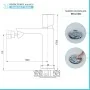 Scheda tecnica Set miscelatori lavabo a bocca lunga e bidet in ottone cromato Lotus