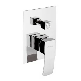 Miscelatore doccia a incasso con deviatore monocomando in ottone cromato Mariani linea Marte