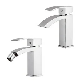 Set miscelatore lavabo e bidet monocomando in ottone cromato Mariani linea Marte