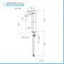 Scheda tecnica Set miscelatore lavabo alto e bidet monocomando in ottone cromato Mariani linea Marte