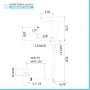 Set miscelatori con doccia a incasso con deviatore lavabo e bidet in ottone cromato Mariani linea Marte