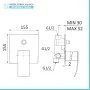 Set miscelatori con doccia a incasso con deviatore lavabo e bidet in ottone cromato Mariani linea Marte