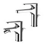 Set rubinetti lavabo alto e bidet in ottone cromo di Rubinetterie Mariani Linea Surf