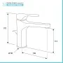scheda tecnica Set rubinetti lavabo alto e bidet in ottone cromo di Rubinetterie Mariani Linea Surf