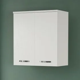 Pensile multiuso 70x77cm salvaspazio in legno frassino bianco 2 ante linea Pilar