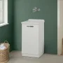Mobile lavatoio 47x50cm salvaspazio in legno frassino bianco 1 anta linea Pilar