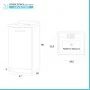 Scheda tecnica Mobile lavatoio 47x50cm salvaspazio in legno frassino bianco 1 anta linea Pilar