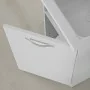 Mobile lavatoio 47x50cm salvaspazio in legno frassino bianco 1 anta linea Pilar