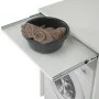 Mobile coprilavatrice 70cm salvaspazio in legno frassino bianco con cassetto scorrevole linea Pilar