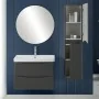 Colonna bagno sospesa 140 cm antracite 2 ante reversibili Zen
