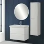 Mobile bagno sospeso 80 cm bianco lucido con specchio reversibile Zen