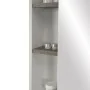 Mobile bagno sospeso salvaspazio 55 cm bianco e grigio cemento con specchio Strada