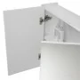 Ante di Mobile bagno sospeso 70 cm bianco lucido con armadietto a specchio Clip