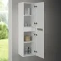 Colonna bagno sospesa 140 cm bianco lucido 2 ante soft-close Stillo