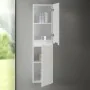 render 3 Colonna bagno sospesa 140 cm bianco lucido 2 ante soft-close Stillo