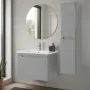 Colonna bagno sospesa 140 cm grigio lucido 2 ante soft-close Stillo - composizone