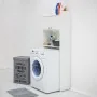 Mobile sopra lavatrice in pvc bianco in kit di montaggio